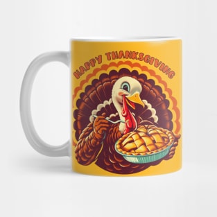 Happy Thanksgiving Turkey retro Mug